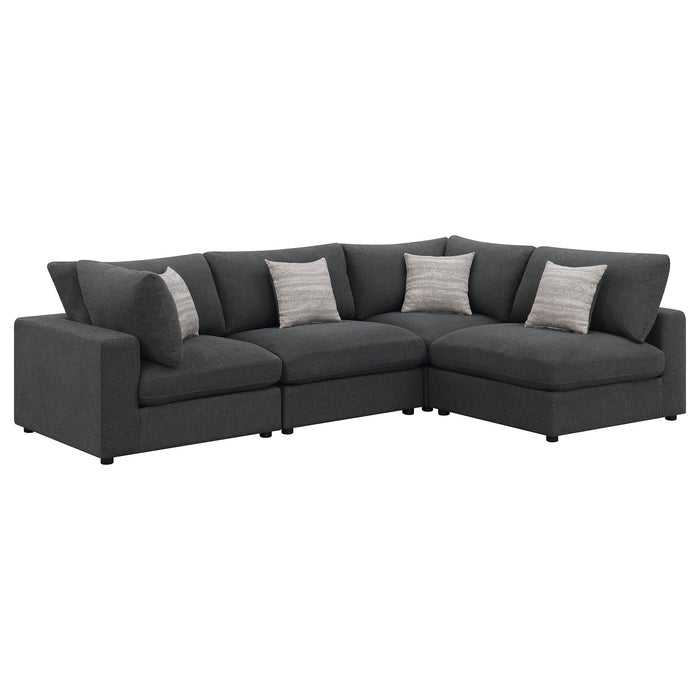 Coaster Serene Upholstered Modular Sectional Charcoal Default Title