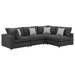 Coaster Serene Upholstered Modular Sectional Charcoal Default Title