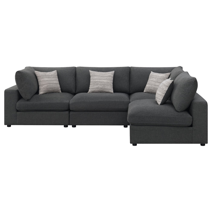 Coaster Serene Upholstered Modular Sectional Charcoal Default Title