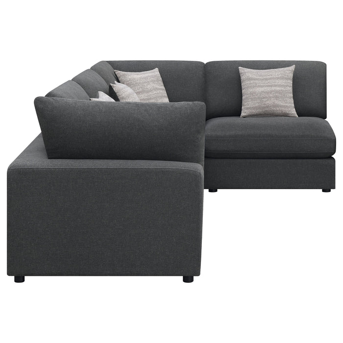 Coaster Serene Upholstered Modular Sectional Charcoal Default Title