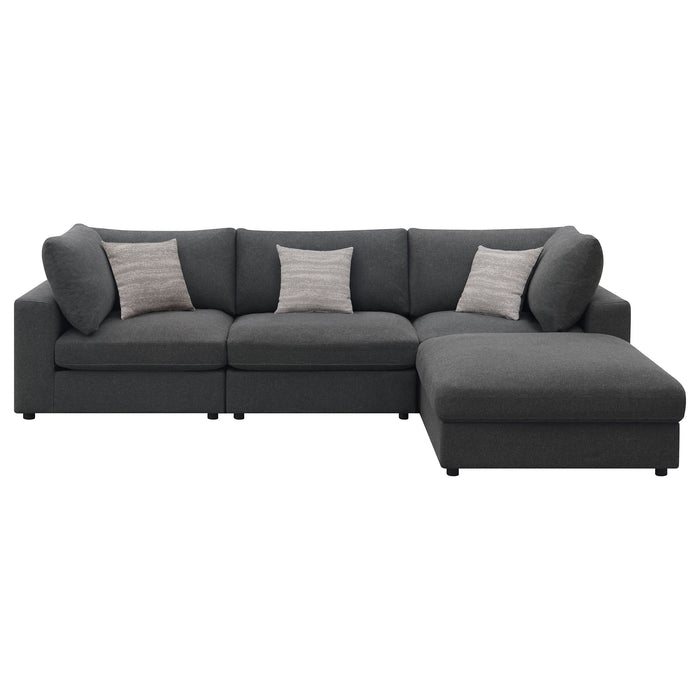 Coaster Serene Upholstered Modular Sectional Charcoal Default Title