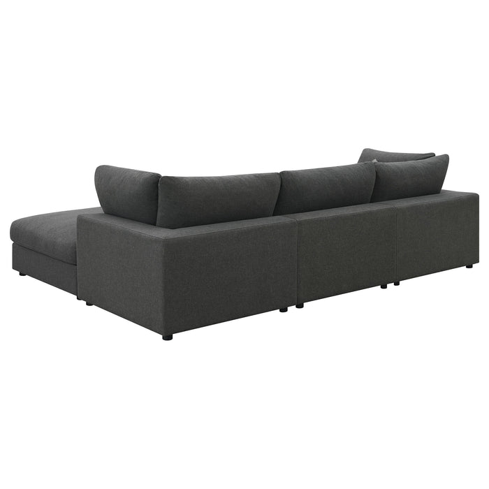 Coaster Serene Upholstered Modular Sectional Charcoal Default Title