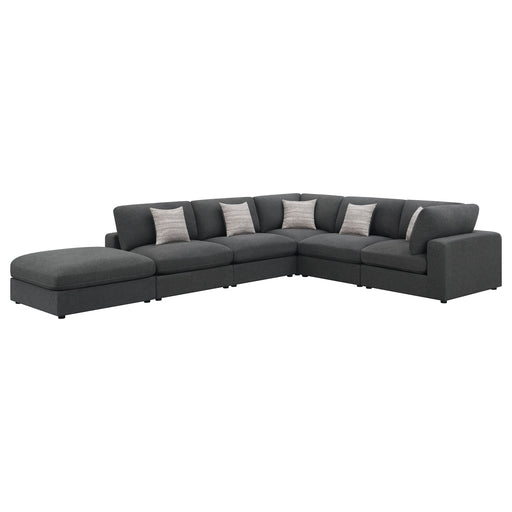 Coaster Serene 6-piece Upholstered Modular Sectional Charcoal Default Title