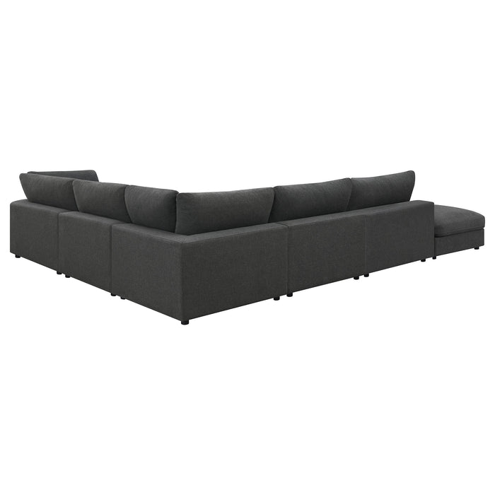 Coaster Serene 6-piece Upholstered Modular Sectional Charcoal Default Title