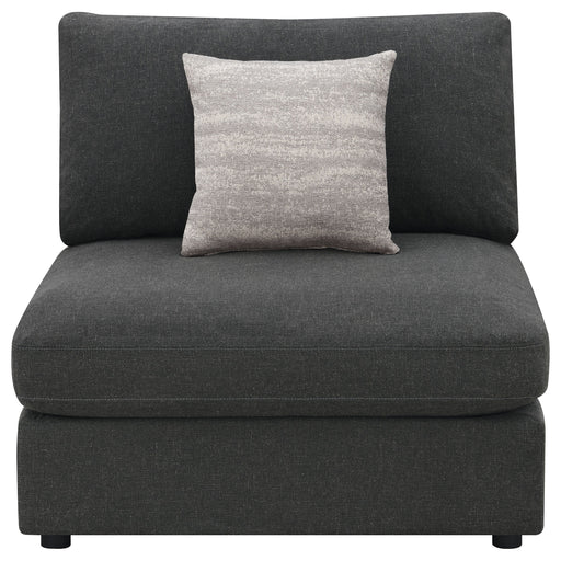 Coaster Serene Upholstered Armless Chair Charcoal Default Title