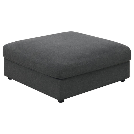 Coaster Serene Upholstered Rectangular Ottoman Charcoal Default Title