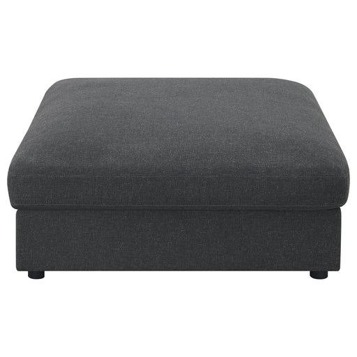 Coaster Serene Upholstered Rectangular Ottoman Charcoal Default Title