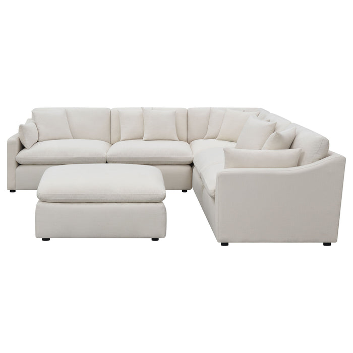 Coaster Hobson 6-piece Reversible Cushion Modular Sectional Off-White Default Title