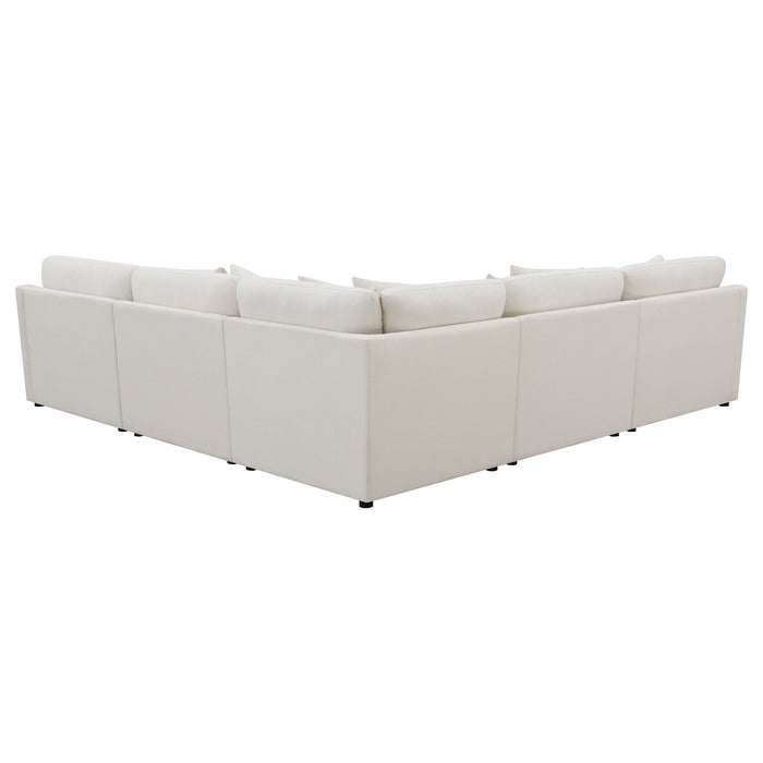 Coaster Hobson 6-piece Reversible Cushion Modular Sectional Off-White Default Title