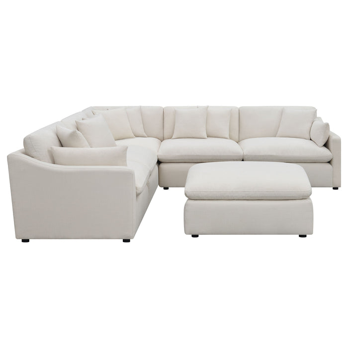 Coaster Hobson 6-piece Reversible Cushion Modular Sectional Off-White Default Title