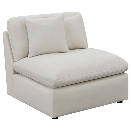 Coaster Hobson Cushion Back Armless Chair Off-White Default Title