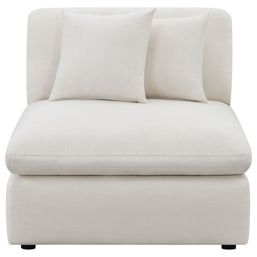 Coaster Hobson Cushion Back Armless Chair Off-White Default Title