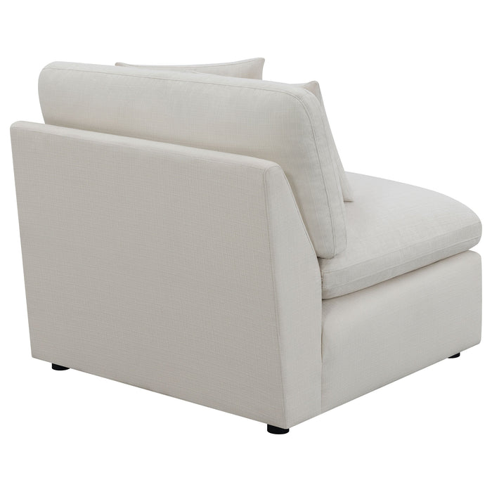 Coaster Hobson Cushion Back Armless Chair Off-White Default Title