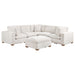 Coaster Lakeview Upholstered Modular Sectional Sofa Ivory Default Title