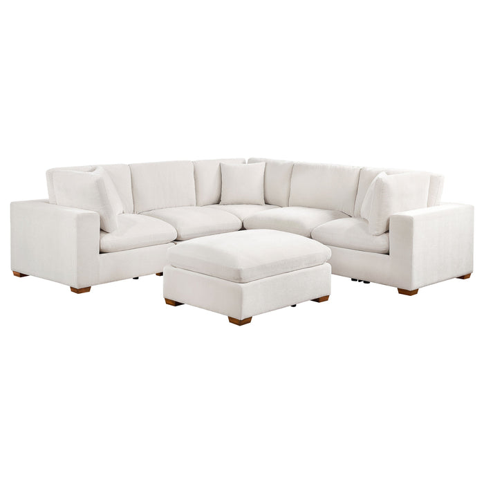 Coaster Lakeview 6-piece Upholstered Modular Sectional Sofa Ivory Default Title