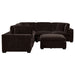 Coaster Lakeview Upholstered Modular Sectional Sofa Dark Chocolate Default Title