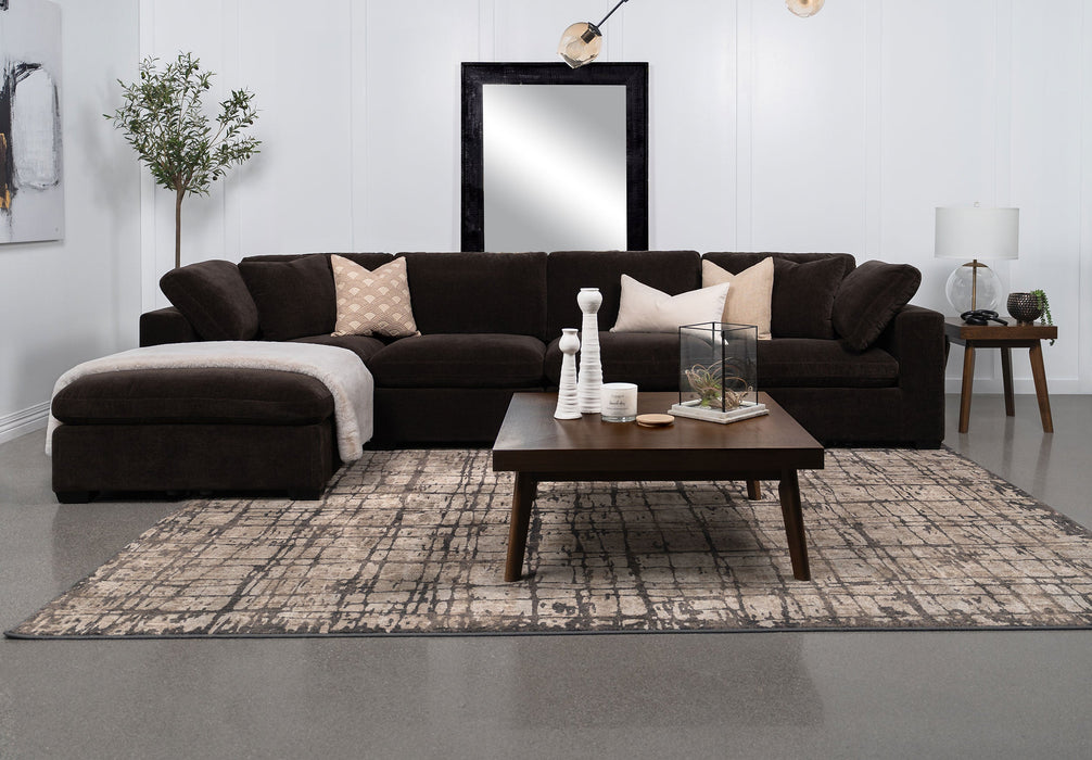 Coaster Lakeview 6-piece Upholstered Modular Sectional Sofa Dark Chocolate Default Title