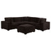 Coaster Lakeview 6-piece Upholstered Modular Sectional Sofa Dark Chocolate Default Title