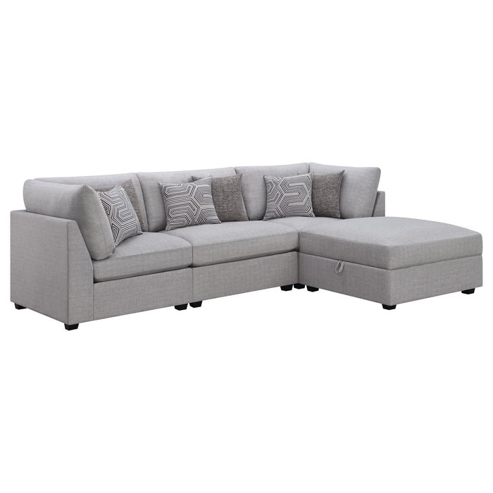 Coaster Cambria Upholstered Modular Sectional Grey Default Title