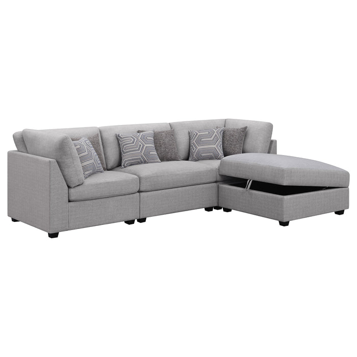 Coaster Cambria Upholstered Modular Sectional Grey Default Title