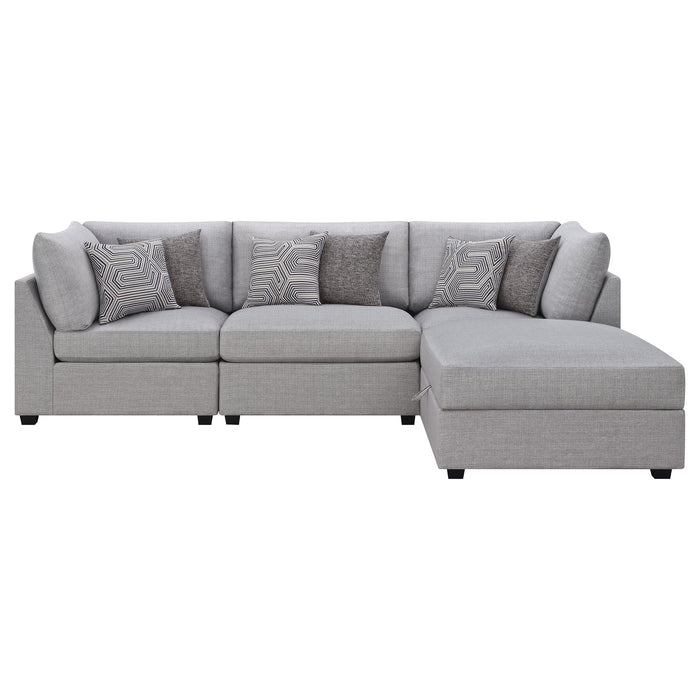 Coaster Cambria Upholstered Modular Sectional Grey Default Title