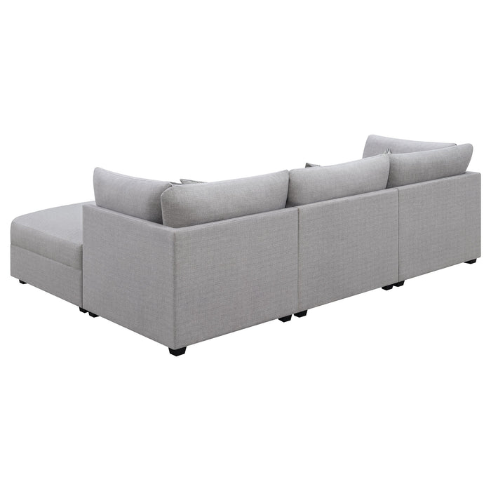 Coaster Cambria Upholstered Modular Sectional Grey Default Title