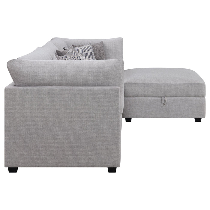 Coaster Cambria Upholstered Modular Sectional Grey Default Title