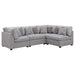 Coaster Cambria Upholstered Modular Sectional Grey Default Title