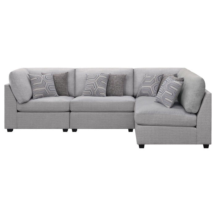 Coaster Cambria Upholstered Modular Sectional Grey Default Title