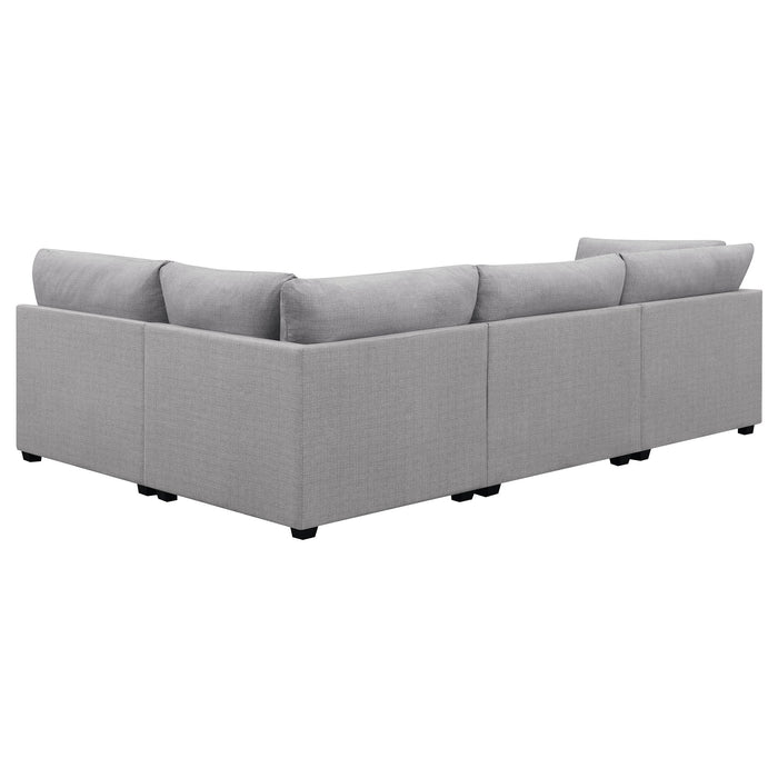 Coaster Cambria Upholstered Modular Sectional Grey Default Title