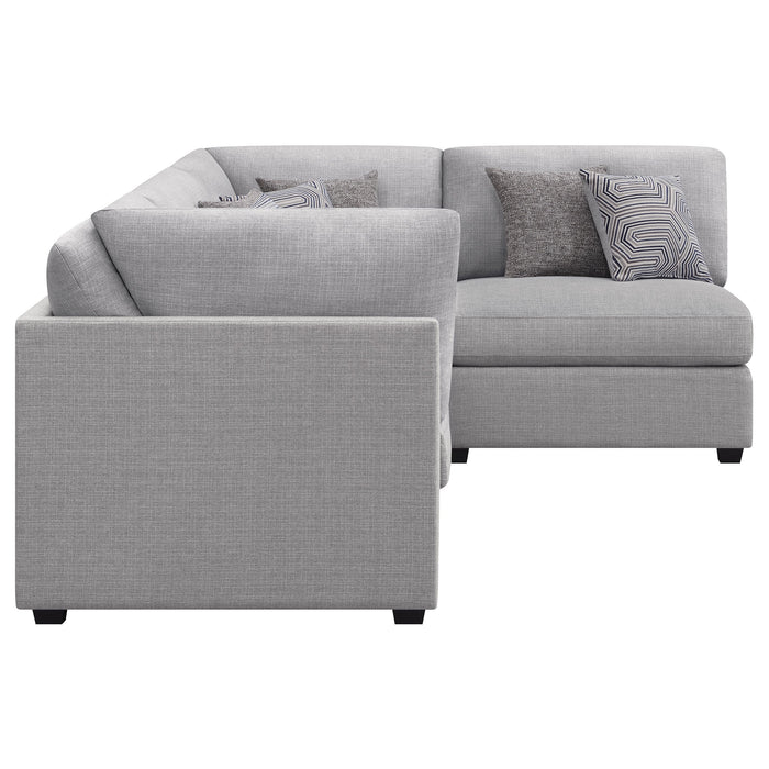 Coaster Cambria Upholstered Modular Sectional Grey Default Title