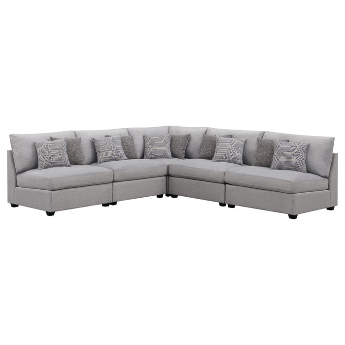 Coaster Cambria Upholstered Modular Sectional Grey Default Title