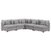 Coaster Cambria Upholstered Modular Sectional Grey Default Title