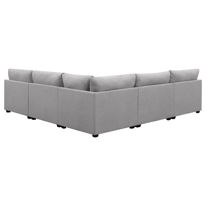 Coaster Cambria Upholstered Modular Sectional Grey Default Title