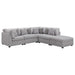 Coaster Cambria Upholstered Modular Sectional Grey Left