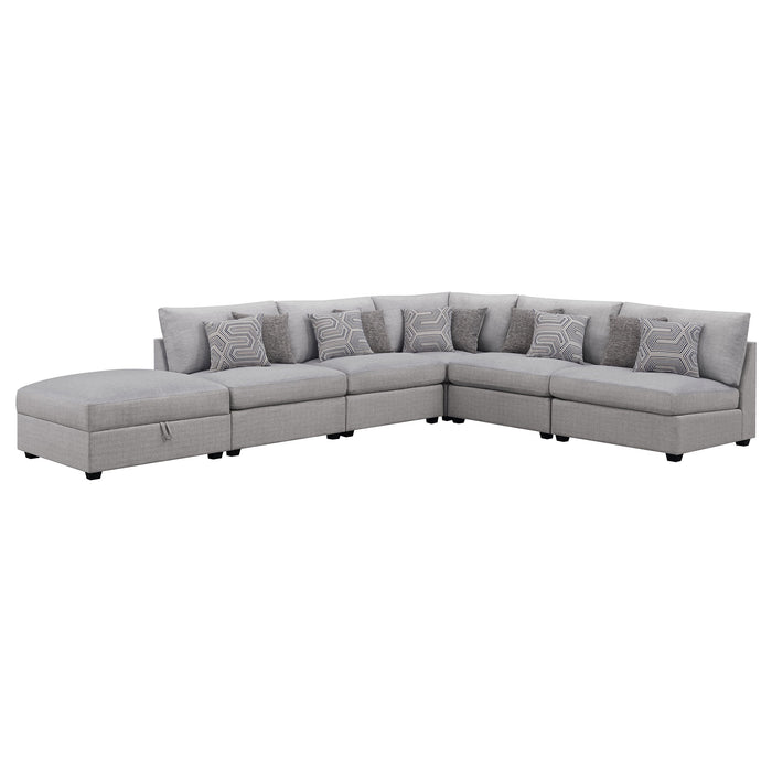 Coaster Cambria Upholstered Modular Sectional Grey Right