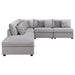 Coaster Cambria Upholstered Modular Sectional Grey Right