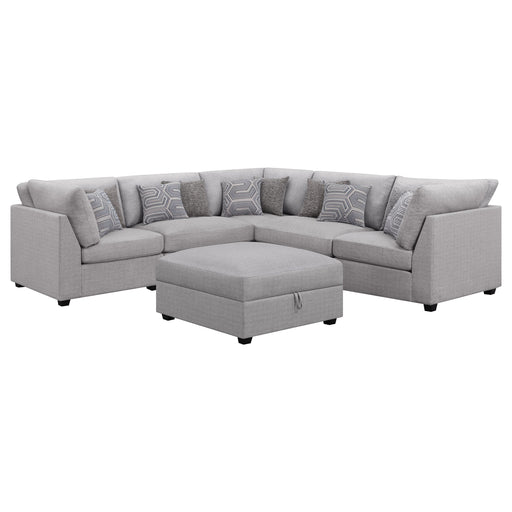 Coaster Cambria 6-piece Upholstered Modular Sectional Grey Default Title