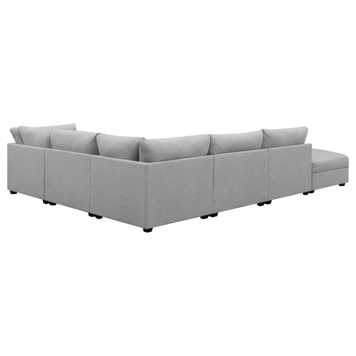 Coaster Cambria 6-piece Upholstered Modular Sectional Grey Default Title