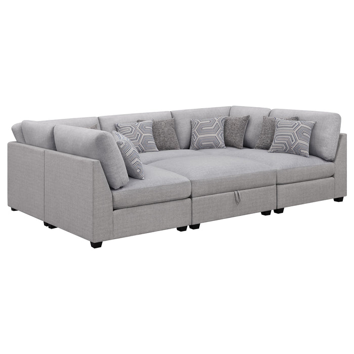 Coaster Cambria 6-piece Upholstered Modular Sectional Grey Default Title