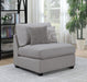 Coaster Cambria Upholstered Armless Chair Grey Default Title