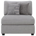 Coaster Cambria Upholstered Armless Chair Grey Default Title