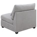 Coaster Cambria Upholstered Armless Chair Grey Default Title