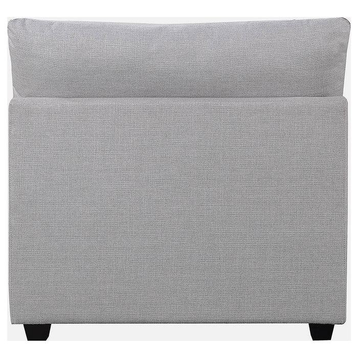 Coaster Cambria Upholstered Armless Chair Grey Default Title