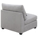 Coaster Cambria Upholstered Armless Chair Grey Default Title