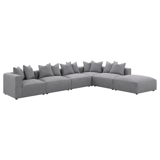 Coaster Jennifer 6-piece Tight Seat Modular Sectional Grey Default Title