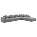 Coaster Jennifer 6-piece Tight Seat Modular Sectional Grey Default Title