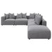 Coaster Jennifer 6-piece Tight Seat Modular Sectional Grey Default Title