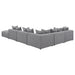 Coaster Jennifer 6-piece Tight Seat Modular Sectional Grey Default Title