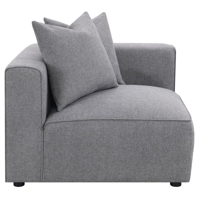 Jennifer Upholstered Corner Chair Grey